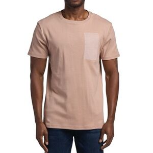 PX Tan Textured Pocket Tee Size Medium NWT Minimalist Cotton T-Shirt